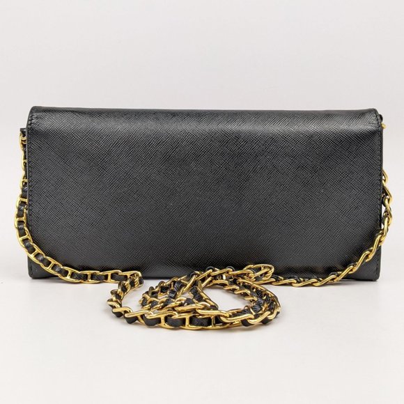 SOLD Prada Black Saffiano Wallet on Chain Bag - Picture 2 of 10